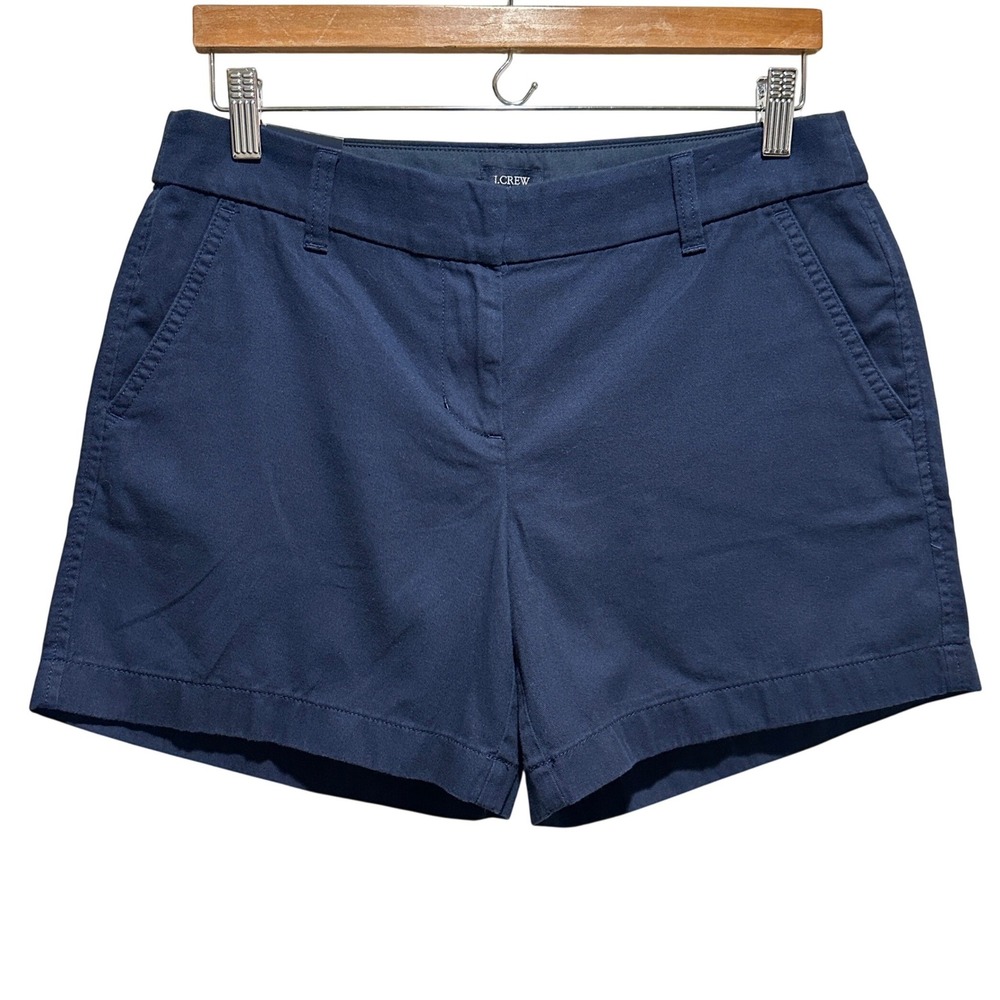 NEW J. Crew Chino Shorts Women Size 6 Navy Blue 5" Inseam H1453 Preppy